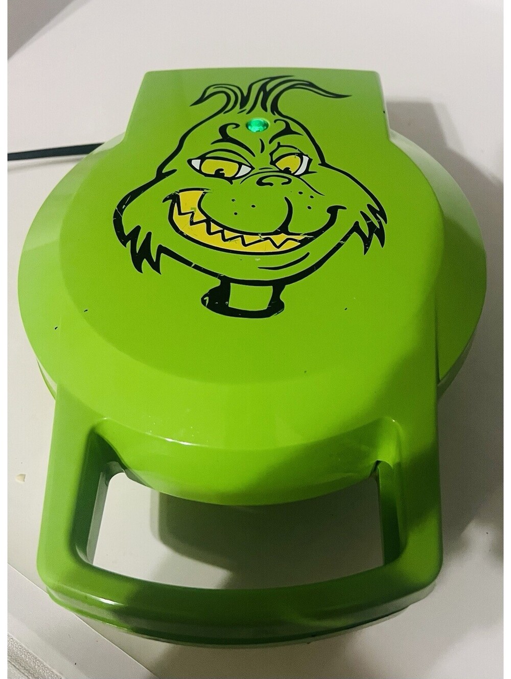 Vintage 2000 Grinch Salton Waffle Maker GRIN8WM Dr Seuss Green Used Works tested